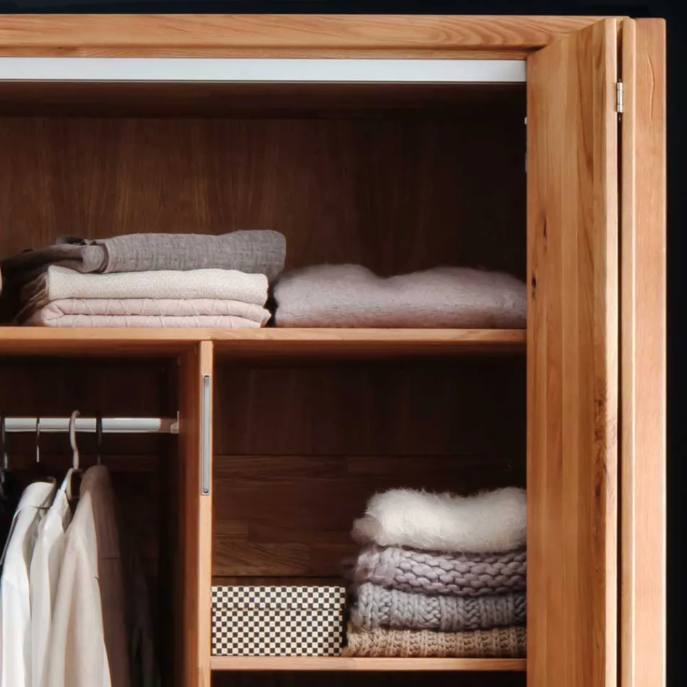 Wohnen Kleiderschränke|Kleiderschränke*246cm Falttüren-Kleiderschrank Wildeiche - Mascadona