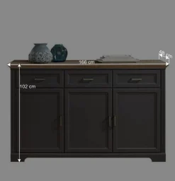 Wohnen 102cm hohe Kombi-Kommode im Country Style - Thumbs