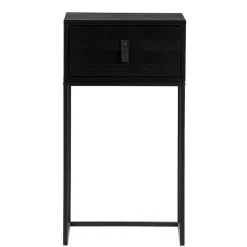 Wohnen Kommoden|Nachttische*74cm hohe Nachtkonsole in Schwarz lackiert - Fronco