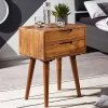 Wohnen Nachttische*66cm hohe Retro Nachtkommode aus Holz - Verlago
