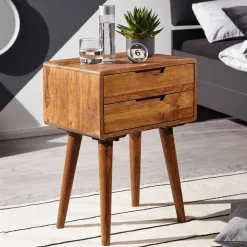 Wohnen Nachttische*66cm hohe Retro Nachtkommode aus Holz - Verlago