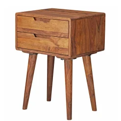 Wohnen Nachttische*66cm hohe Retro Nachtkommode aus Holz - Verlago