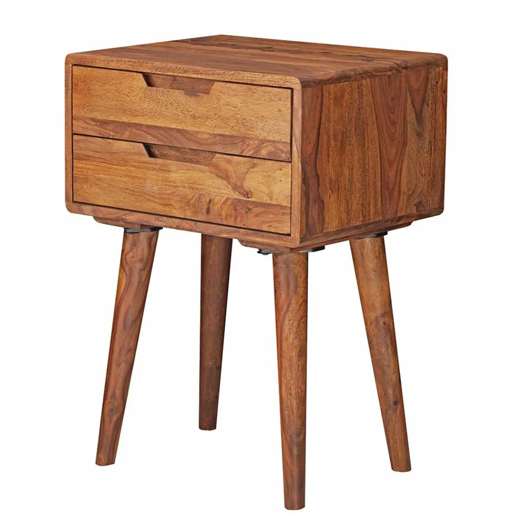 Wohnen Nachttische*66cm hohe Retro Nachtkommode aus Holz - Verlago