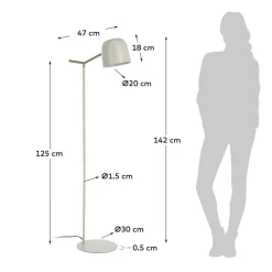 Wohnen 142cm hohe Stehleuchte aus Metall mehrfarbig - Mossin