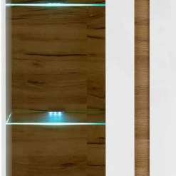 Wohnen Skandinavische Möbel|Vitrinen*194cm hohe Vitrine zweifarbig - Myrda I