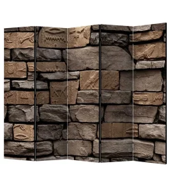 Wohnen 175cm hoher Paravent mit Mauer Stein Optik - Eslawan