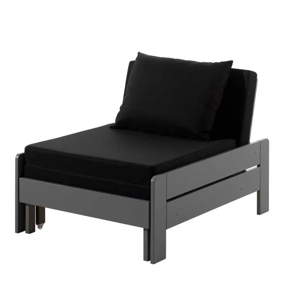 Wohnen Kinderzimmer Komplett|Kindermöbel*190cm hohes Hochbett & Schlafsessel Set - Manitoba (zweiteilig)