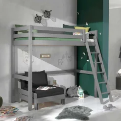 Wohnen Kinderzimmer Komplett|Kindermöbel*190cm hohes Hochbett & Schlafsessel Set - Manitoba (zweiteilig)