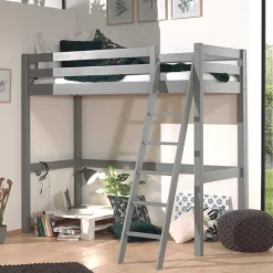 Kinder Wohnen 190cm hohes Hochbett in 90x200 oder 140x200 - Symca