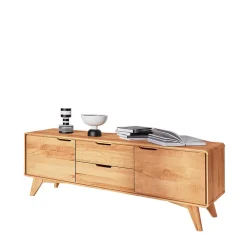 Wohnen 40cm hohes Lowboard in Kernbuche - Junola