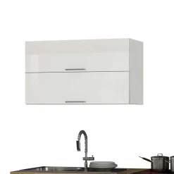 Wohnen 290cm Küche in Weiß Hochglanz - Cuneo IV (siebenteilig)