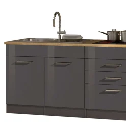 Wohnen 290cm Küchenmöbel in Grau - Bozenia (siebenteilig)