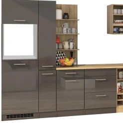 Wohnen Küche Komplett|Küchenzeilen*340cm Küchenschränke & Regale - Bozenia (zehnteilig)