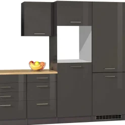 Wohnen 360cm Küchenzeile Leerblock in Grau - Bozenia (achtteilig)