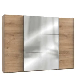 Wohnen Schränke|Kleiderschränke*300cm Kleiderschrank in Plankeneiche mit Spiegeln - Dagidoyo