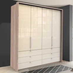 Wohnen Jugendzimmerschränke|Kleiderschränke*200cm Kombi-Schlafzimmerschrank 2-türig - Rativian