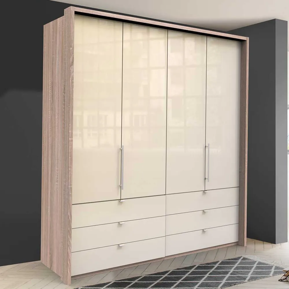 Wohnen Jugendzimmerschränke|Kleiderschränke*200cm Kombi-Schlafzimmerschrank 2-türig - Rativian