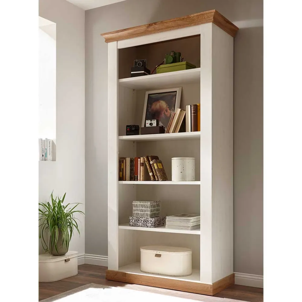 Wohnen 367cm Landhaus Anbauwand Set - Diatara (vierteilig)