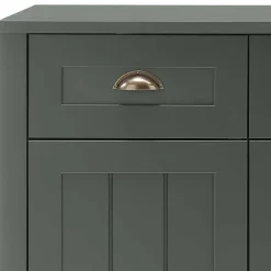 Wohnen Landhausmöbel|Küchenschränke*130cm Landhaus Sideboard in Dunkelgrün - Niestov