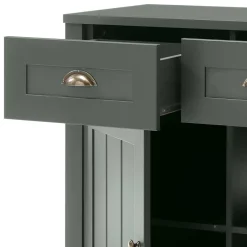 Wohnen Landhausmöbel|Küchenschränke*130cm Landhaus Sideboard in Dunkelgrün - Niestov