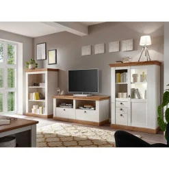 Wohnen Wohnwände|Wohnwand*356cm Landhaus Wohnwand Set - Diatara (dreiteilig)