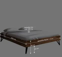 Wohnen 220cm langes Bett ohne Kopfteil - Mandirov