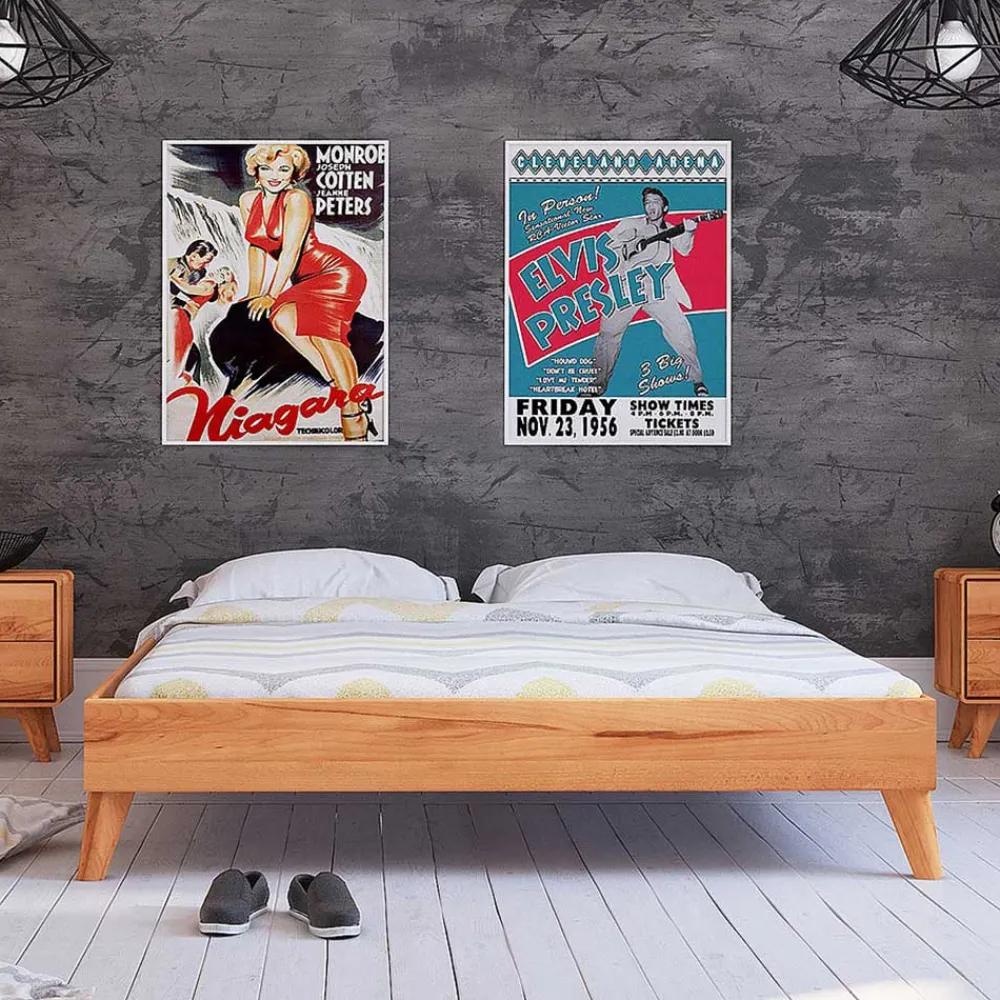 Wohnen Betten|Betten*190cm langes Kernbuche Bett ohne Kopfteil - Junola I