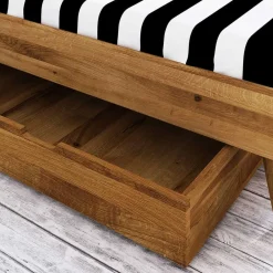 Wohnen 210cm langes Stauraumbett aus Wildeiche - Eavy