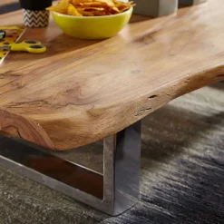 Wohnen 25cm niedriger Sofatisch mit Baumkante - Medesso