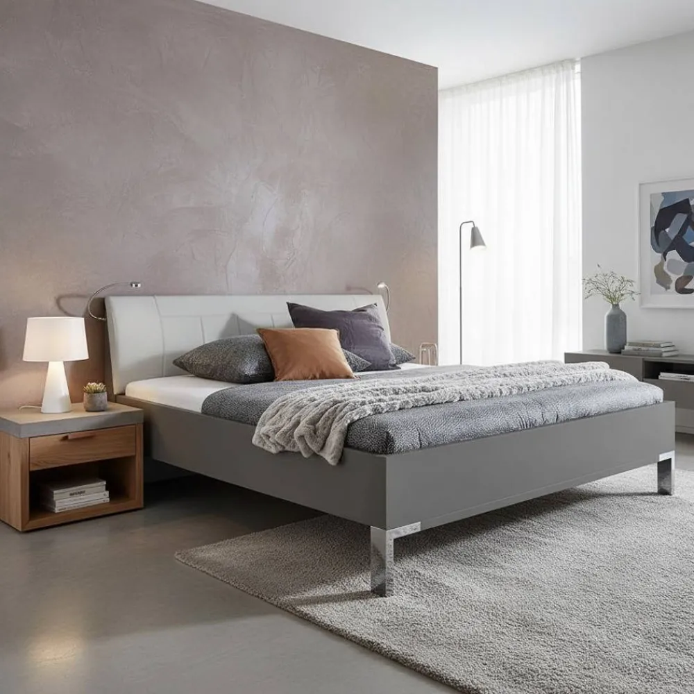 Wohnen Braune Möbel|Graue Möbel*160cm oder 180cm Doppelbett in 4 Längen - Ocavado