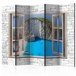 Wohnen 225cm Paravent Mauerwand mit Fenster - Gosca