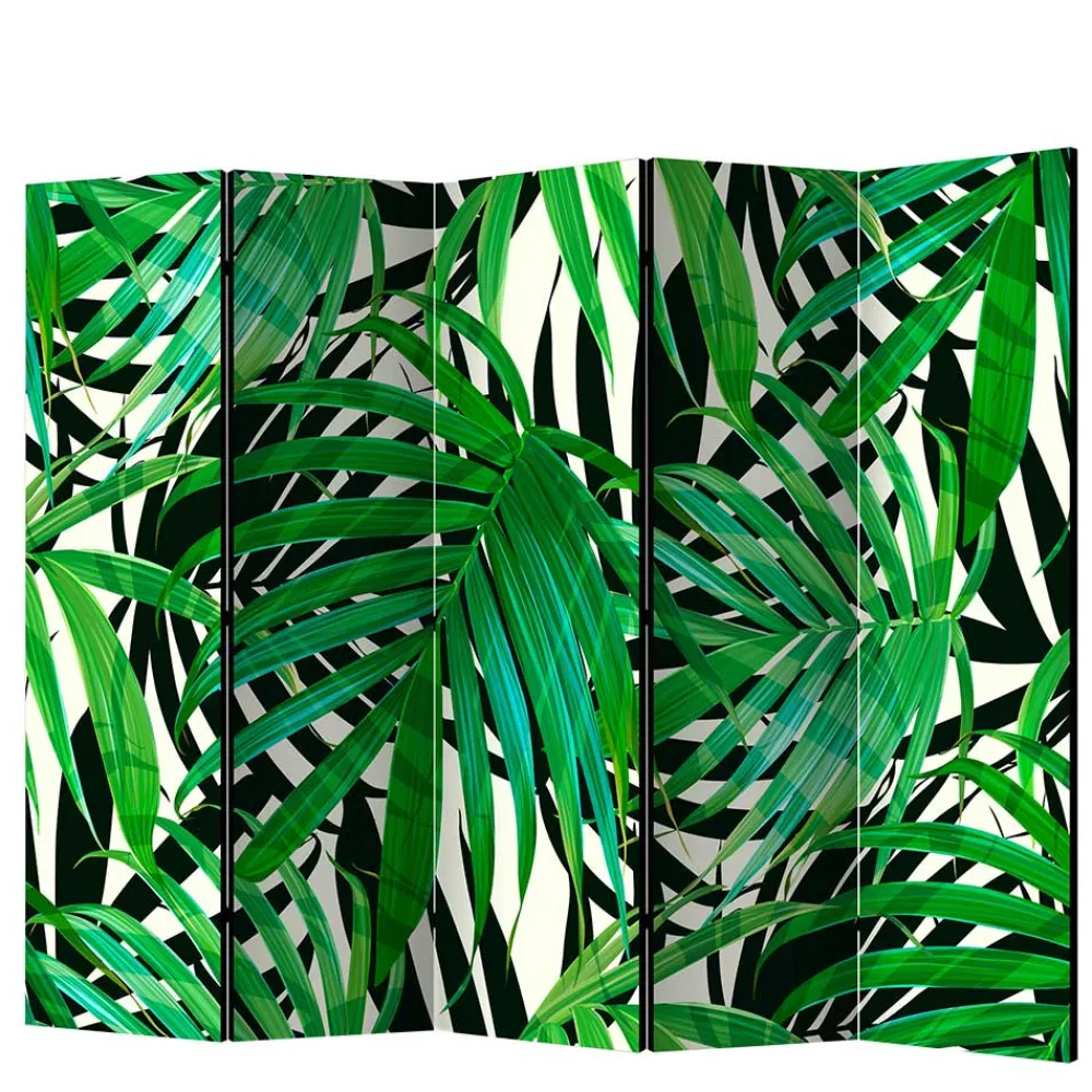 Wohnen Wohnzimmer-Regale|Paravents*172cm Paravent mit Dschungel Palmblätter Motiv - Ruberta