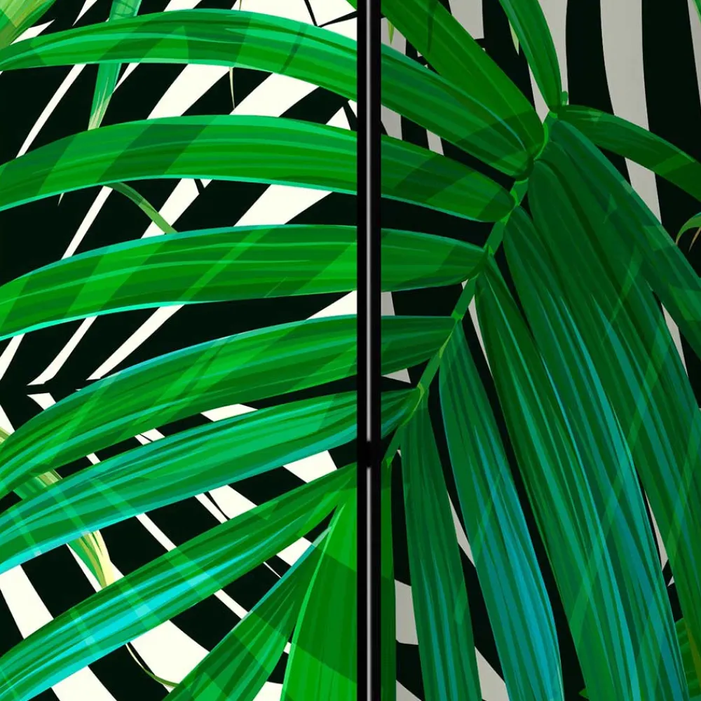 Wohnen Wohnzimmer-Regale|Paravents*172cm Paravent mit Dschungel Palmblätter Motiv - Ruberta