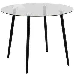 Wohnen 100cm runder Glastisch fürs Esszimmer - Cellon
