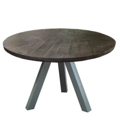 Wohnen 120cm runder Holz Esstisch in Grey Wash - Nicoletta