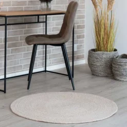 Wohnen Teppiche*120cm runder Outdoor-Teppich in Cremeweiß - Fleurs