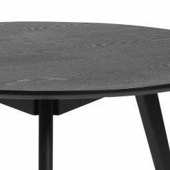 Wohnen 90cm runder Sofatisch in Schwarz lackiert - Vartana