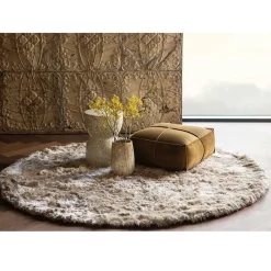 Wohnen Teppiche*200cm runder Teppich in Hellbraun - Laans