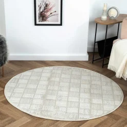 Wohnen 120cm runder Teppich mit kurzem Flor - Taomy