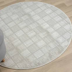 Wohnen 120cm runder Teppich mit kurzem Flor - Taomy