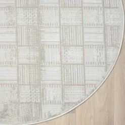 Wohnen 120cm runder Teppich mit kurzem Flor - Taomy