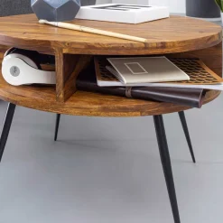 Wohnen Loft Möbel|Industrial Möbel*60cm runder Wohnzimmer Beistelltisch aus Sheesham - Pastilla