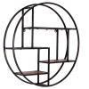 Wohnen Esszimmerregale|Regale*75cm rundes Hängeregal aus Metall & Holz - Mendoza