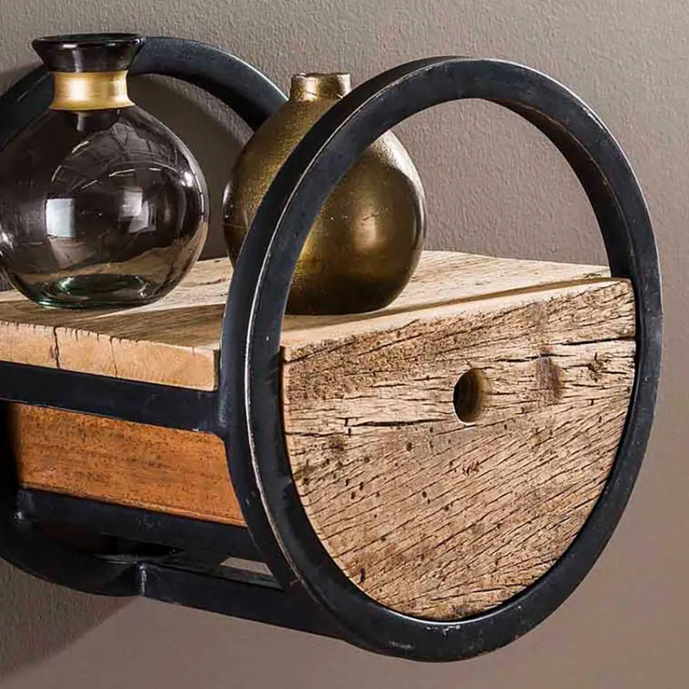 Wohnen 30cm Rundes Wandregal mit Schublade - Ultina