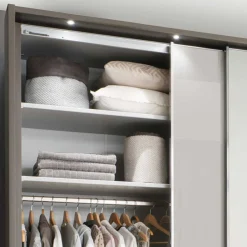 Wohnen Braune Möbel|Glasmöbel*250cm Schlafzimmer Schrank 3-türig - Bassi