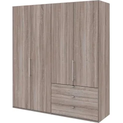 Wohnen 200cm Schlafzimmerschrank mit Folierung Holzoptik - Crenba