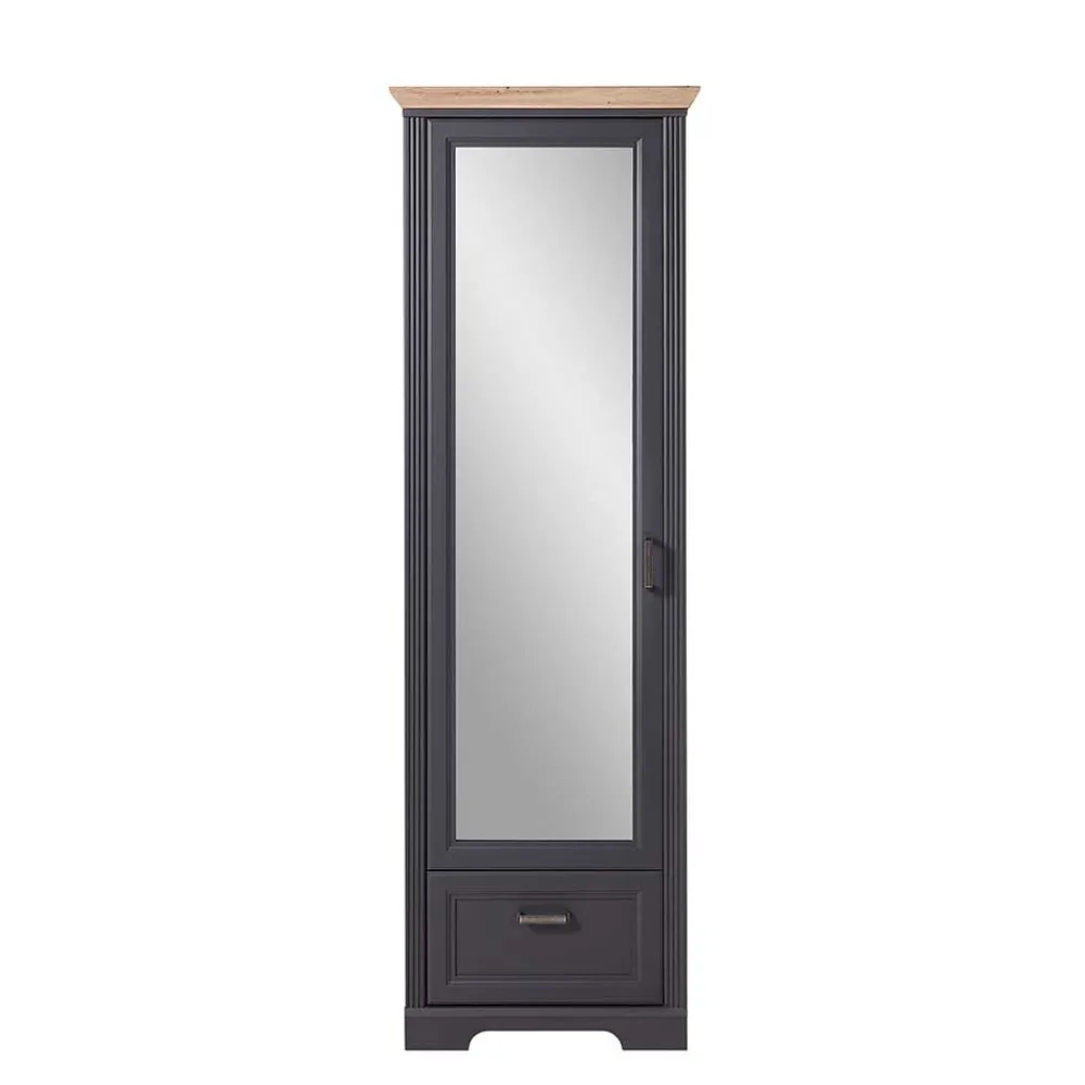 Wohnen 65cm schmaler Dielenschrank mit Spiegel Tür - Thumbs