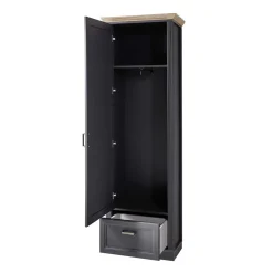 Wohnen 65cm schmaler Dielenschrank mit Spiegel Tür - Thumbs