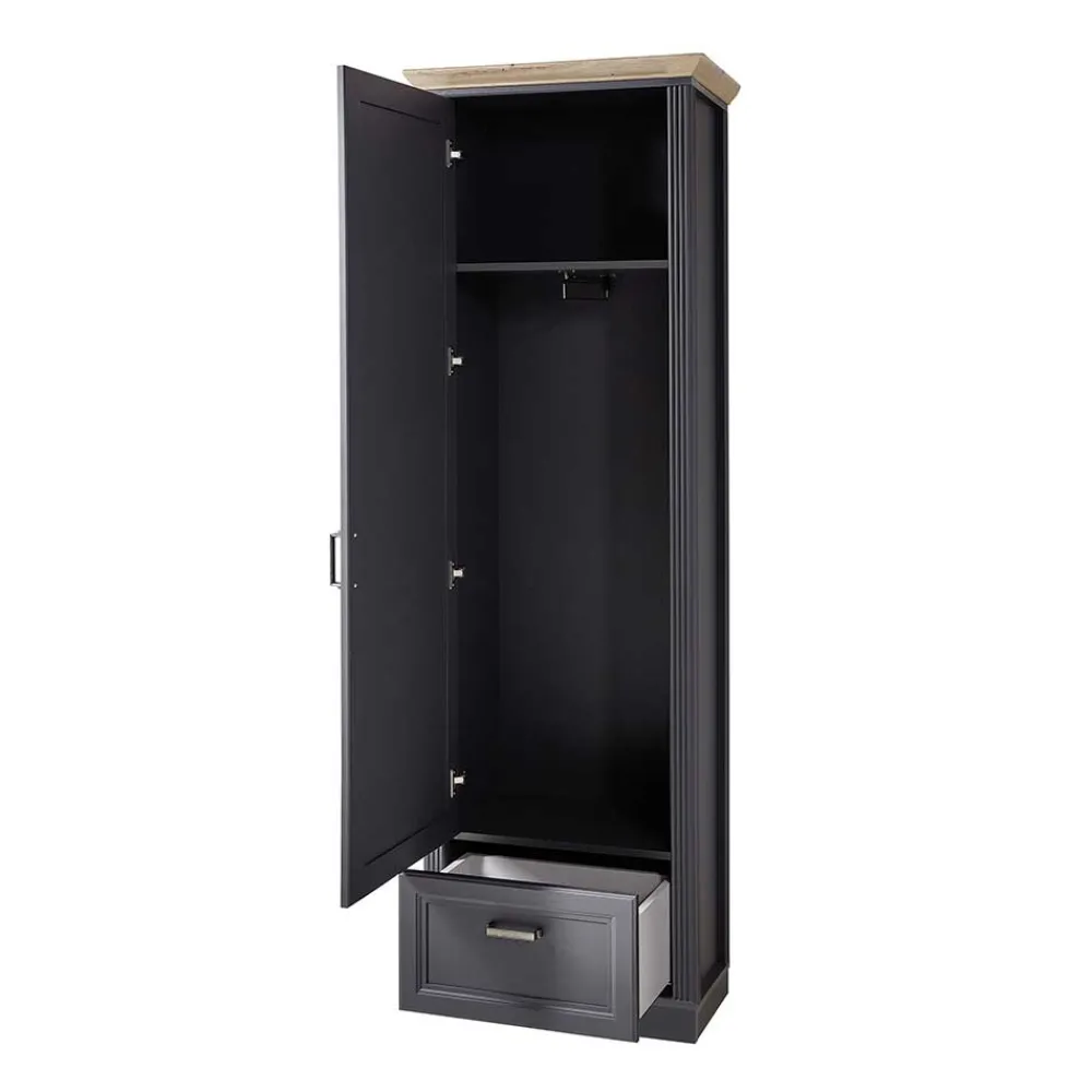 Wohnen 65cm schmaler Dielenschrank mit Spiegel Tür - Thumbs