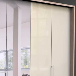 Wohnen Kleiderschränke|Kleiderschränke*300cm 3-türiger Falttürenschrank mit Spiegel - Rativian
